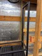Metal tire rack on wheels - 86" x 14" x 80"