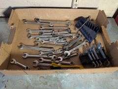Flat of various wrenches