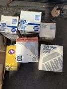 Flat of NAPA silver oil filters - see photos
