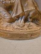 FIRST LOVE CHALKWARE BOY AND GIRL SCULPTURE 14" TALL