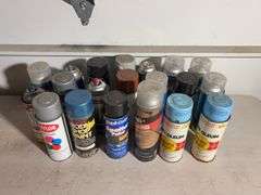 (24) Mostly empty spray cans, Spray enamel, Spatter paint, and more