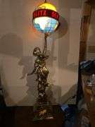 VERY NICE 1976 SCHLITZ LIGHTUP BEER SIGN WORKS 45" TALL