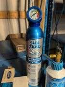 Fire extinguisher and (2) synthetic refrigerant containers and 2 Ford side marker lamps