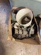 Large lot of miscellaneous hub caps and parts, paste wax and more