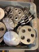 Large lot of miscellaneous hub caps and parts, paste wax and more