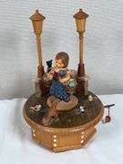 ANRI THORENS WOOD CARVED MUSIC BOX