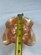 Dugan Marigold Carnival Glass Question Mark Pedestal Candy Dish
