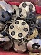 Large tote of hub caps and covers -Chevy, Ford and more
