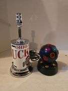 OHIO STATE BUCKEYES LAMP AND SMALL DISCO BALL