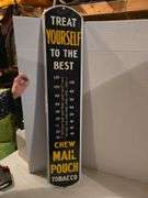 38.5" MAIL POUCH PORCELAIN THERMOMETER NO MERCURY OTHERWISE NICE