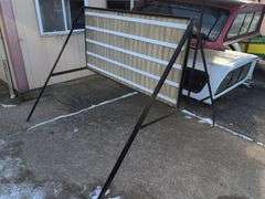 Outdoor double-sided advertisement sign with 6" letters - 6' long