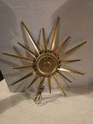 UNITED STARBURST MODEL 924 MID CENTURY CLOCK MOTOR WORKS HANDS ARE LOOSE