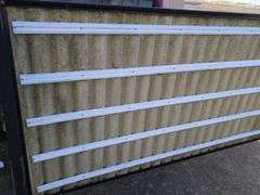 Outdoor double-sided advertisement sign with 6" letters - 6' long