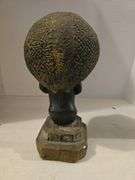 VINTAGE BLACK AFFRO GODDESS CERAMIC SCULPTURE 13" TALL