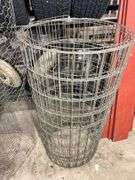 Chicken wire, metal fencing, and 6' wooden fencing