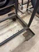 Metal tire rack on wheels - 86" x 14" x 75"