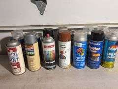(24) Mostly empty spray cans, Spray enamel, Spatter paint, and more