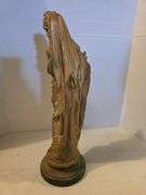 EARLY BRONZE LADY SCULPTURE 21" TALL