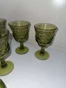 FOSTORIA ARGUS GREEN GOBLETS