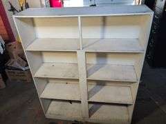 Wooden shelving unit - 4' x 1' x 5' tall