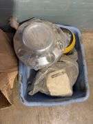 Large lot of miscellaneous hub caps and parts, paste wax and more