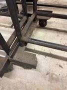 Metal tire rack on wheels - 86" x 14" x 75"