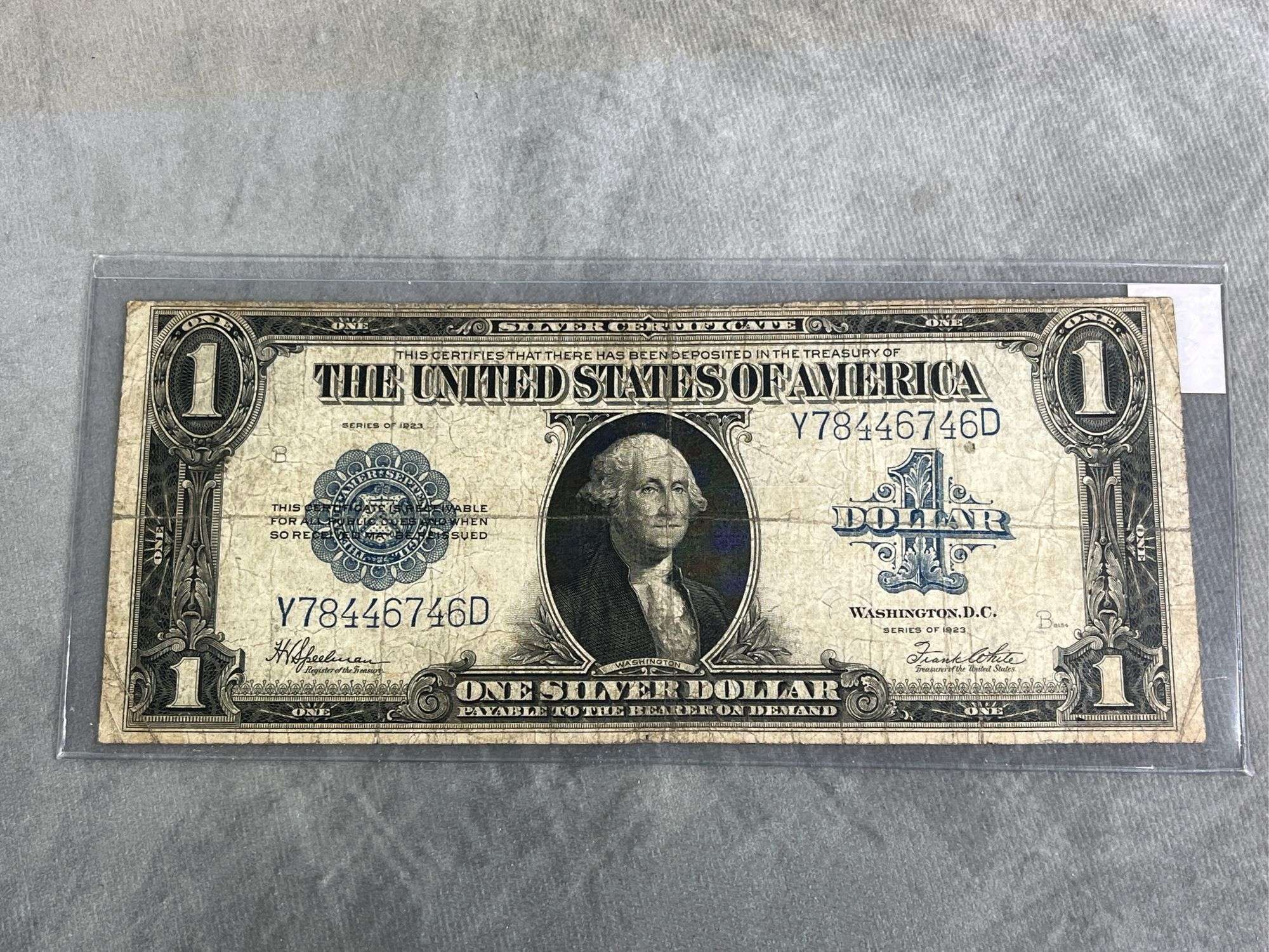 1923 $1.00 Large Blue Seal Silver Certificate