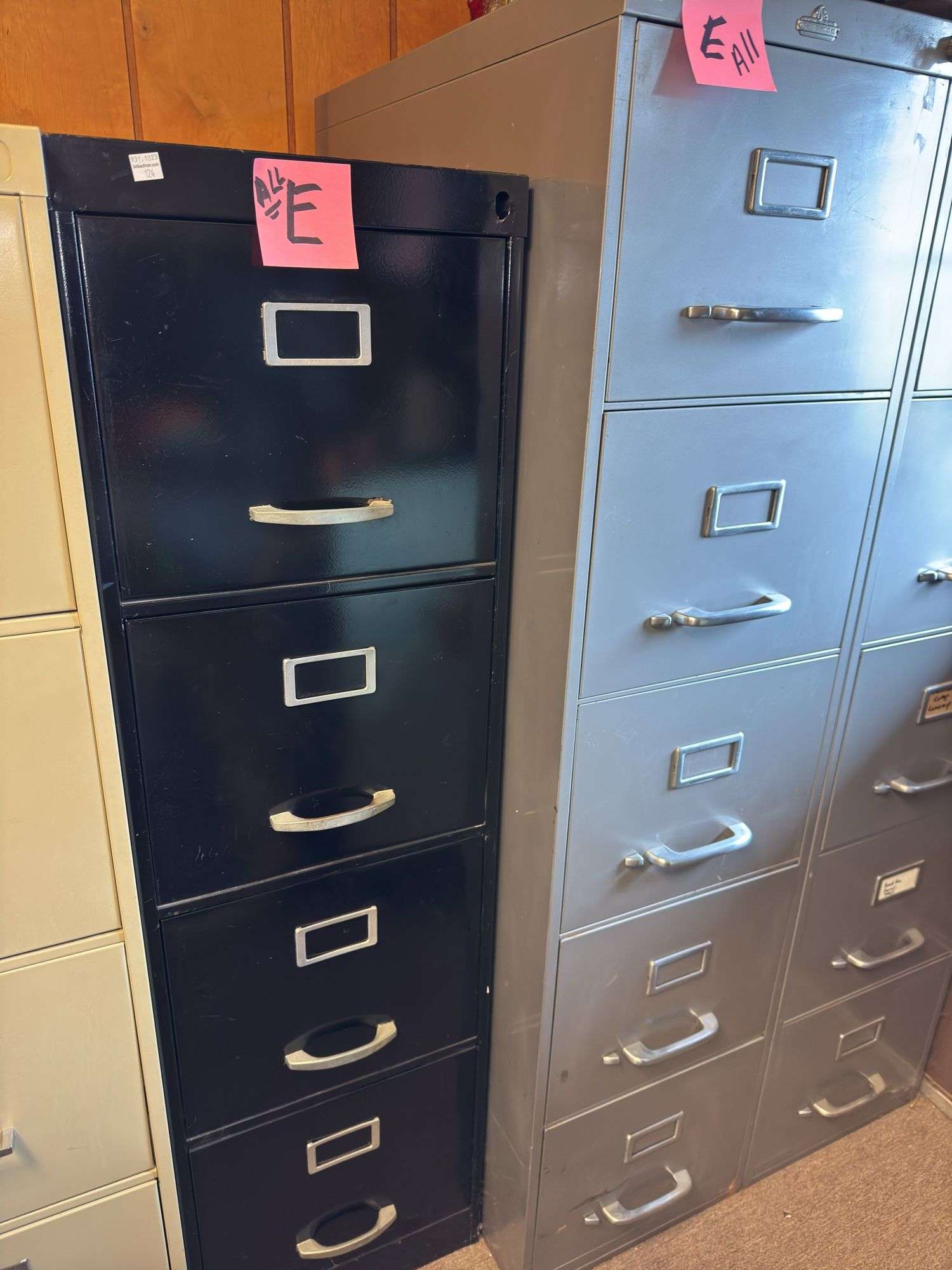 3 Metal Filing Cabinets
