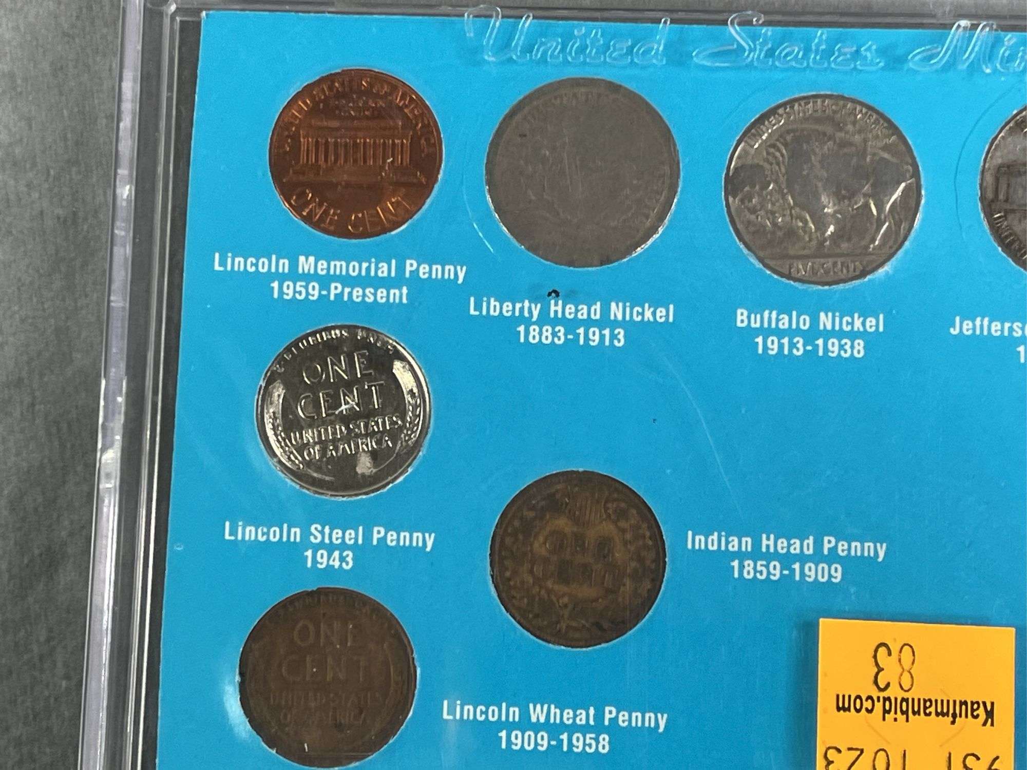 US 20th Century Penny-Nickel-Dime Collection