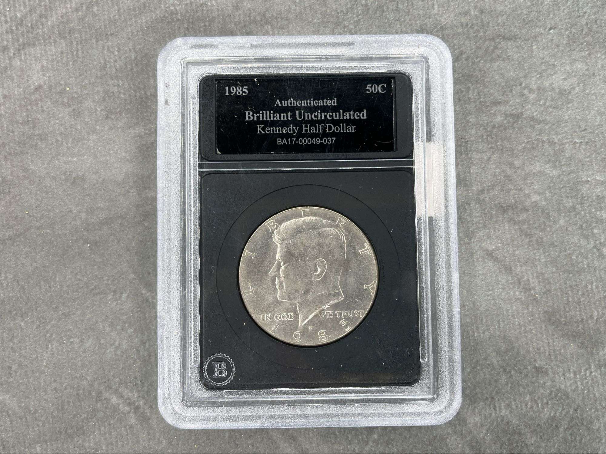 1985 Authenticated BU Kennedy Half Dollar