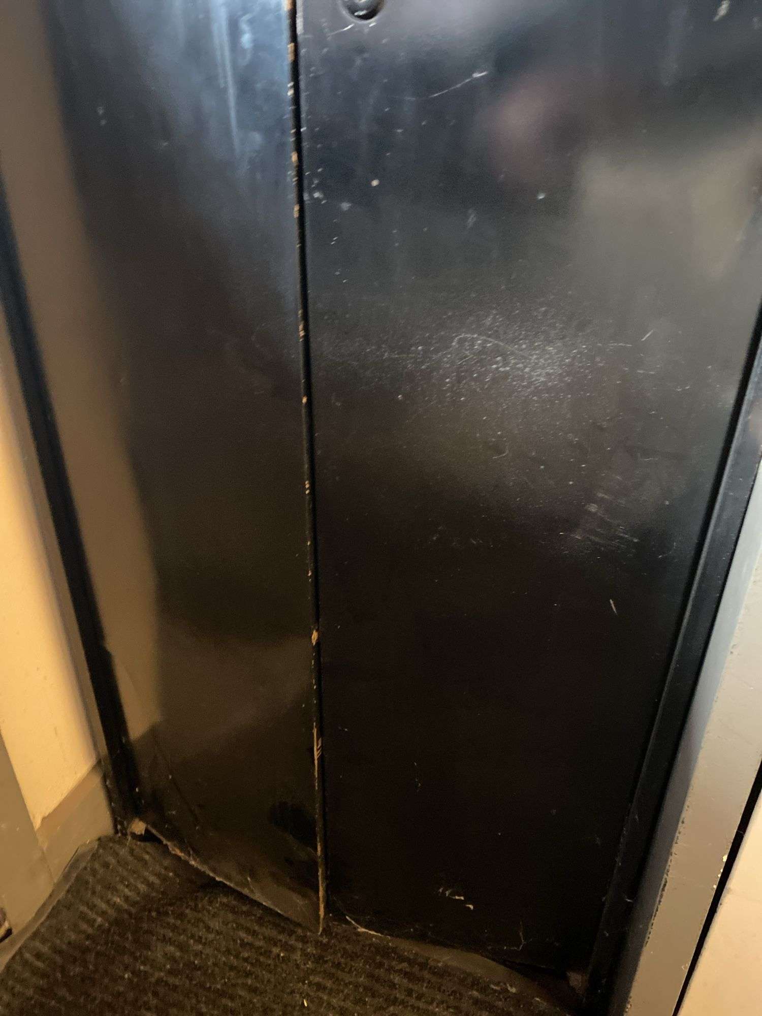 Metal cabinet with contents