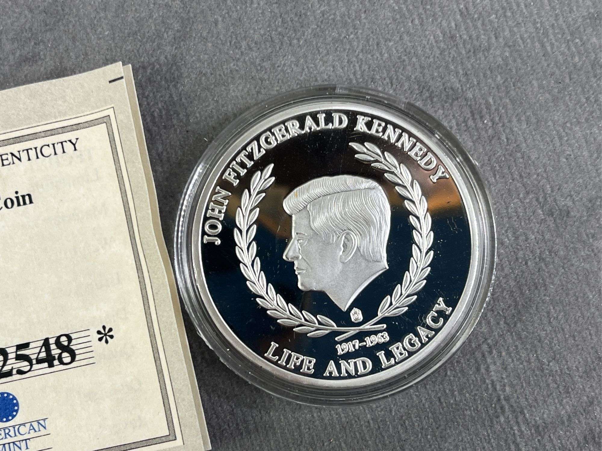 $20 Life of John F Kennedy Commemorative Coin