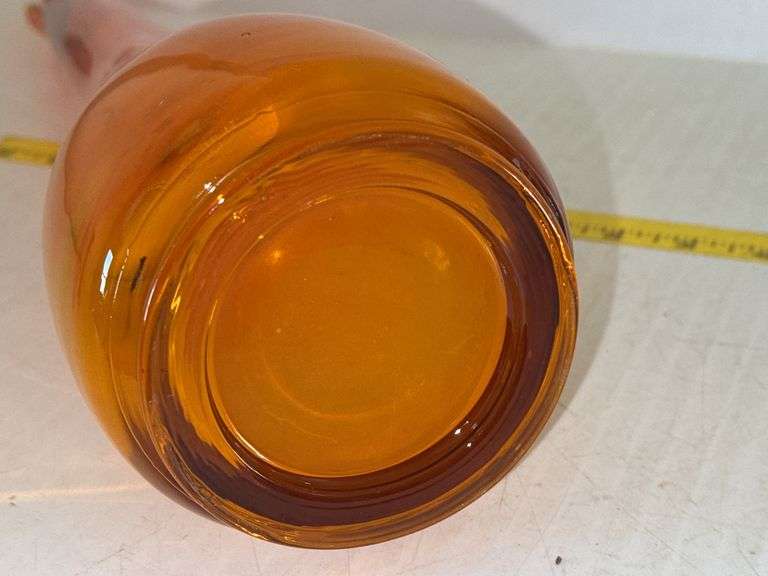 Vintage Mid-Century L.E. Smith Amberina Swung Glass Vase