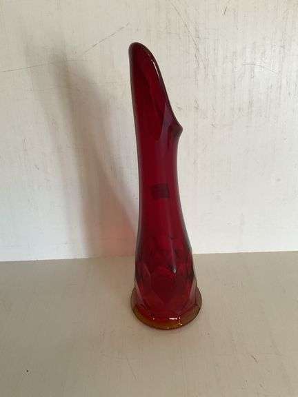 Ruby Red Swung Vase