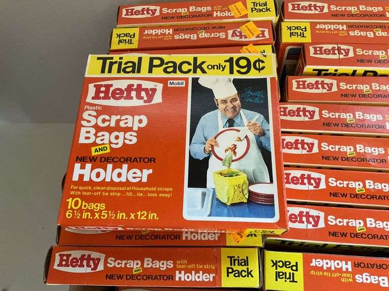 Box of Hefty Scrap Bags and Holder