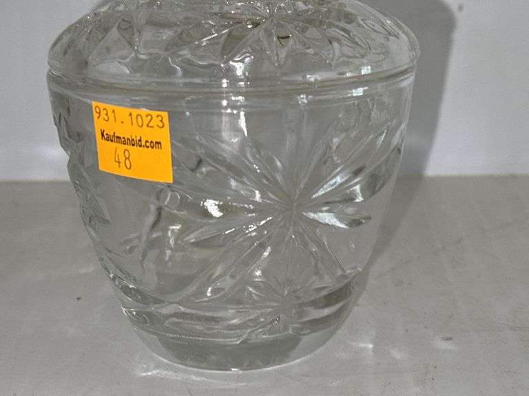 Anchor Hocking "Star of David" Pitcher, Vintage Anchor Hocking Star of David Early American Prescut 