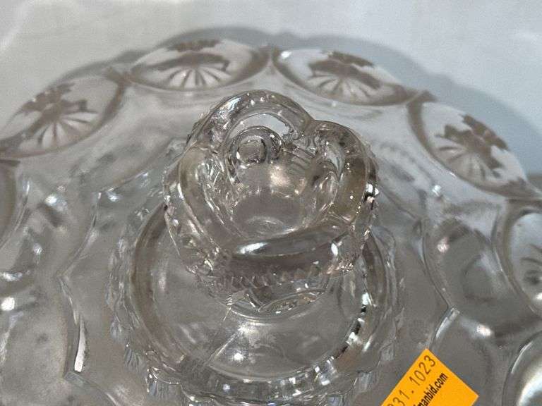 Adams Palace Moon And Star Covered Clear Compote