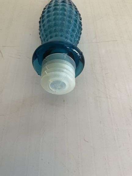 Vintage Blue Glass Decanter Stopper