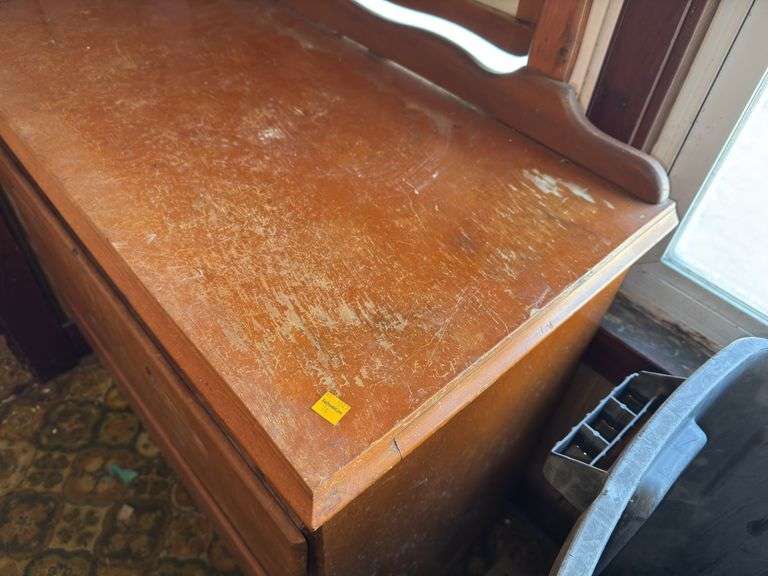 Vintage Wooden Dresser w/ Mirror