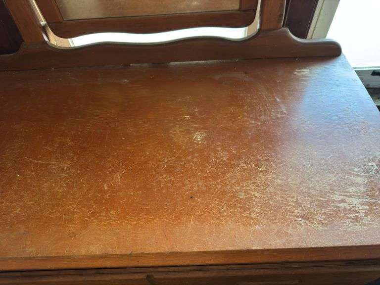 Vintage Wooden Dresser w/ Mirror