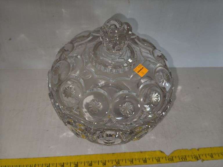 Adams Palace Moon And Star Covered Clear Compote