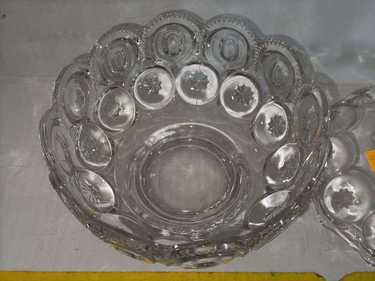 Adams Palace Moon And Star Covered Clear Compote