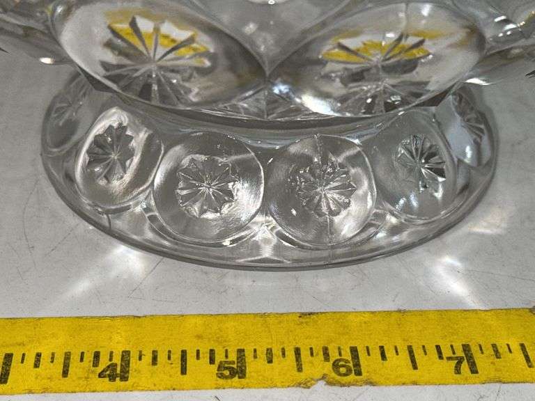 Adams Palace Moon And Star Covered Clear Compote