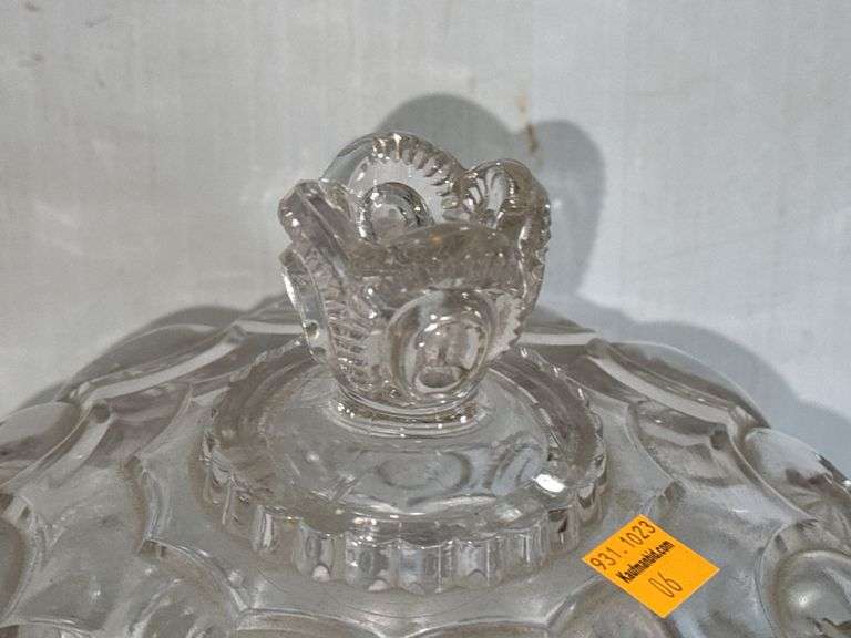 Adams Palace Moon And Star Covered Clear Compote