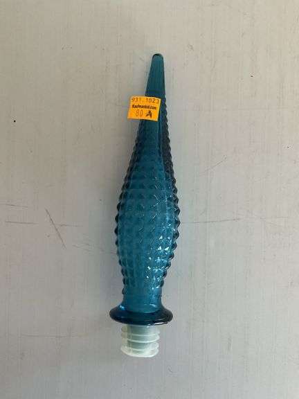 Vintage Blue Glass Decanter Stopper