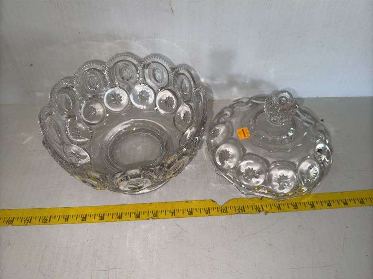 Adams Palace Moon And Star Covered Clear Compote