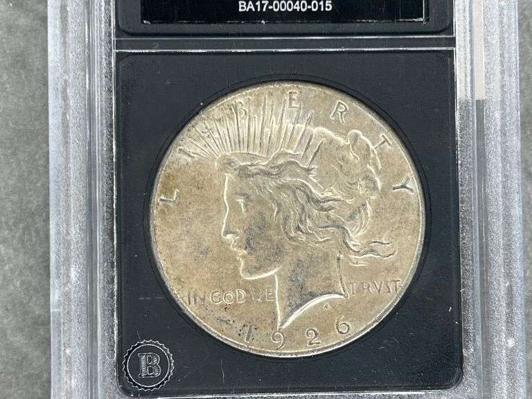 1926-D Authenticated VG Peace Silver Dollar