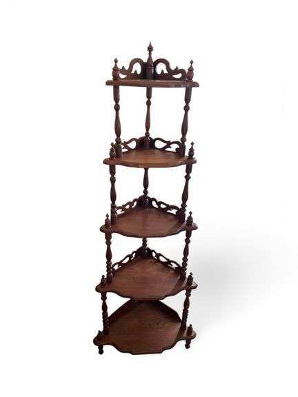 Walnut corner shelf
