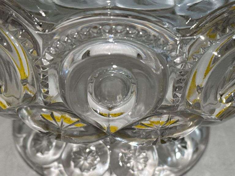 Adams Palace Moon And Star Covered Clear Compote