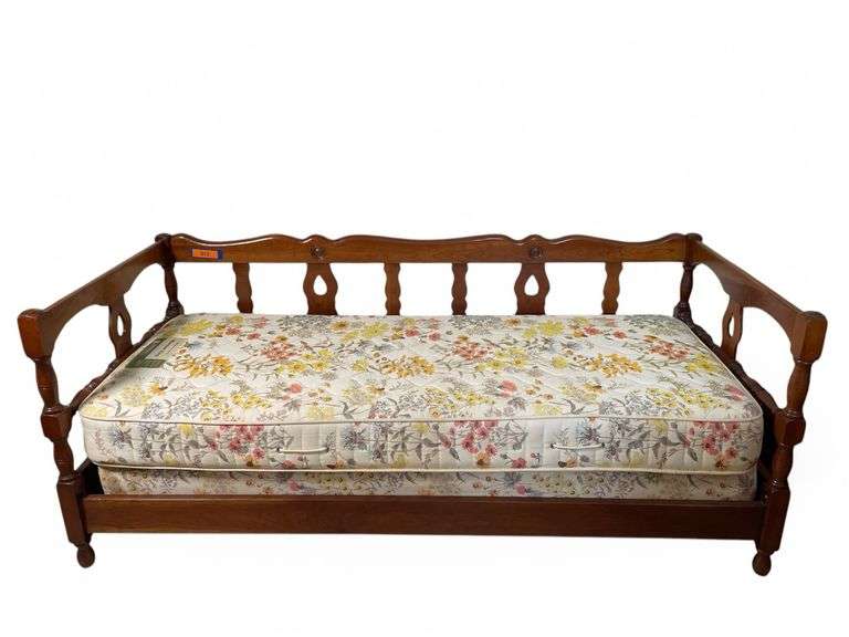 Solid cherry day bed with mattress
